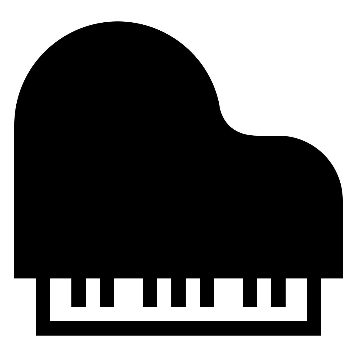 Grand Piano icon in iOS 17 Filled style